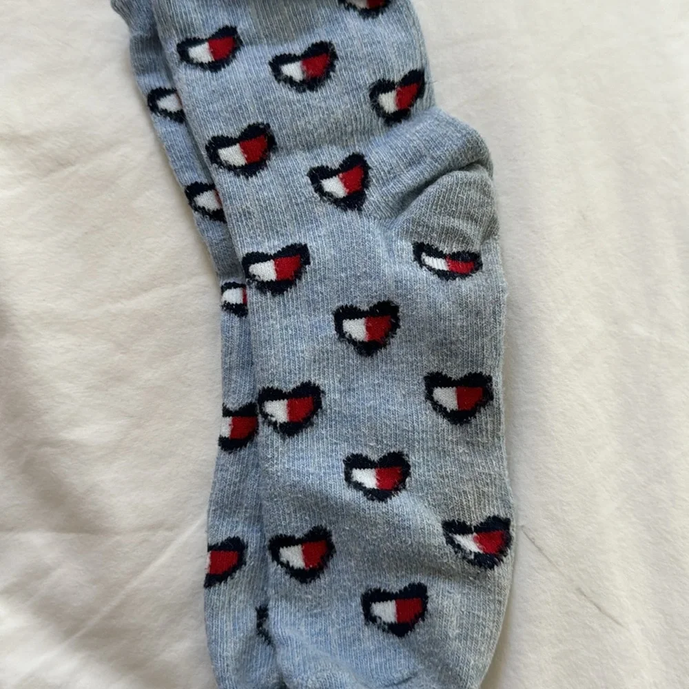 Girls sock bundle. Three pair Tommy Hilfiger girls socks and one pair Vans peds.